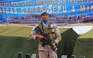 Briptu-Cahyo-Pindhiarno,-Anggota-Satreskrim-Polres-Salatiga,-Jalani-Pembaretan-Satgas-Garuda-Bhayangkara-di-Jawa-Barat