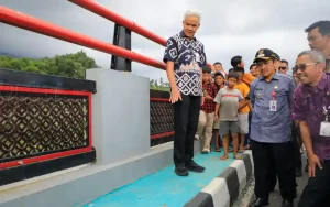 Kegembiraan Warga Wonosobo saat Bantuan Pembangunan Jembatan Sudah Jadi