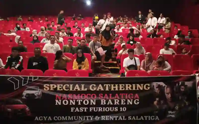 Nasmoco Salatiga mengadakan acara nonton bareng (nobar) film Fast X (Fast Furious 10) di bioskop Salatiga pada hari Rabu, 7 Juni 2023. Acara nobar ini diadakan dengan tujuan menjalin keakraban dan menjaga silaturahmi yang baik dengan para pelanggan Nasmoco.
