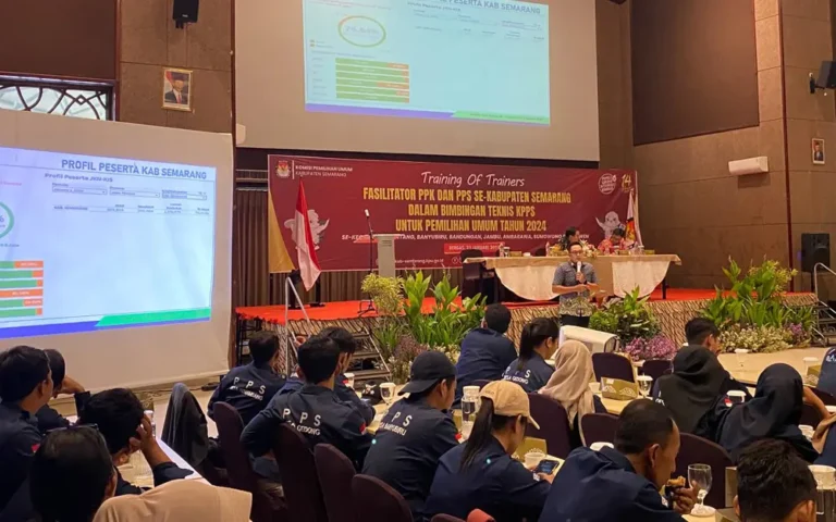 Komisi Pemilihan Umum (KPU) Kabupaten Semarang bekerjasama dengan BPJS Kesehatan Cabang Ungaran menyelenggarakan bimbingan teknis untuk para Panitia Pemilihan Kecamatan (PPK) dan Panitia Pemungutan Suara (PPS) se-Kabupaten Semarang dalam rangka Pemilu tahun 2024.