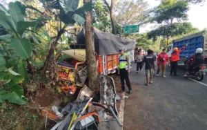 Pada Jumat (31/5/2024) sekitar pukul 16.00 WIB, sebuah truk bermuatan kunyit dengan nomor pelat AE 9506 YC mengalami kecelakaan di Jalan Lingkar Salatiga (JLS), Kota Salatiga, Jawa Tengah, setelah disenggol oleh kendaraan lain dari belakang. Truk yang melaju dari arah Solo menuju Semarang ini menabrak lampu penerangan jalan dan sebuah pohon akibat hilang kendali, mengakibatkan kabin truk rusak parah.