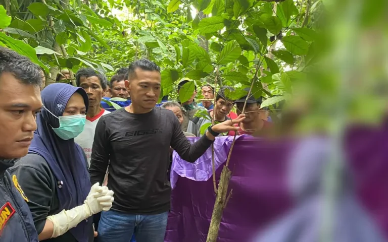 Warga Desa Jetak, Getasan, Kabupaten Semarang digegerkan dengan penemuan mayat tergantung di pohon kopi pada Minggu (2/6/2024). Tukiyem, pemilik kebun, menemukan mayat tersebut sekitar pukul 06.30 WIB saat hendak beraktivitas. Mayat yang tergantung menggunakan tambang nilon itu ternyata tetangganya, JM (54 tahun).