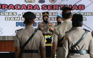 Kapolres Salatiga AKBP Aryuni Novitasari memimpin Upacara Serah Terima Jabatan (Sertijab) di Pendopo Polres Salatiga pada Rabu, 05/06/2023, yang melibatkan posisi Wakapolres, Kabagren, Kasat Intelkam, dan Kasat Resnarkoba. Setelah dua tahun menjabat, Wakapolres Kompol Iman Sudiyantoro digantikan oleh Kompol Raden Arsyadi dari Ditlantas Polda Jateng.