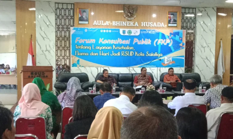 Rumah Sakit Umum Daerah (RSUD) Kota Salatiga yang telah berdiri sejak tahun 1978 akan segera berganti nama sebagai bagian dari upaya memperkuat identitas dan ikatan emosional dengan masyarakat. Wali Kota Salatiga Robby Hernawan menyampaikan hal ini dalam Forum Konsultasi Publik (FKP) tentang layanan kesehatan dan penamaan RSUD yang digelar di Aula RSUD pada Rabu, 30 April 2025.