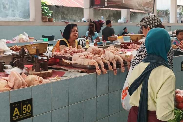 Harga daging ayam di Pasar Raya Salatiga, Jawa Tengah, naik sejak awal September 2025 dari Rp30.000 menjadi Rp40.000 per kilogram. Pedagang menyebut stok peternak minim karena belum masa panen, sehingga pembeli turun hingga 30 persen. Warga berharap harga kembali normal agar kebutuhan tetap terpenuhi.
