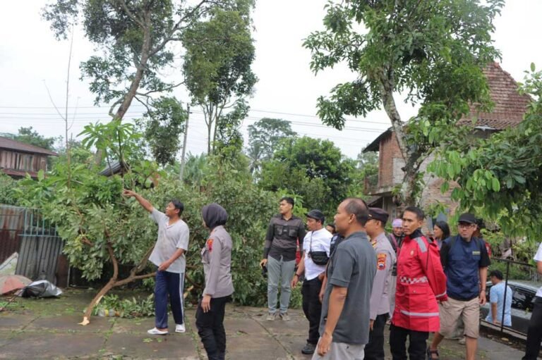 Hujan deras disertai angin kencang melanda Kota Salatiga pada Rabu (22/10/2025), menyebabkan puluhan rumah rusak dan pohon tumbang di beberapa lokasi. BPBD dan Polres Salatiga di bawah AKBP Veronica segera melakukan penanganan cepat, pembersihan puing, serta memastikan kondisi warga aman dan terkendali.