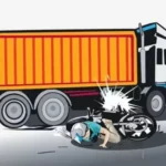 ilustrasi kecelakaan motor tabrak truk