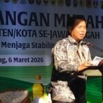 Pentingnya sinergi menjaga stabilitas harga dan pasokan pangan jelang Ramadan dan Idulfitri disampaikan Kepala Perwakilan Bank Indonesia Provinsi Jawa Tengah, Mohamad Noor Nugroho, saat Gerakan Pangan Murah di Kecamatan Semarang Barat, Semarang, Jumat (6/3/2026), melalui penguatan koordinasi TPID dan strategi pengendalian inflasi 4K.
