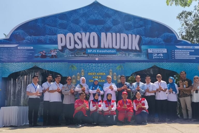 Penyediaan Posko Mudik dilakukan BPJS Kesehatan di Rest Area Tol Ungaran Km 429A, Kabupaten Semarang, pada 13–18 Maret 2026 untuk melayani pemudik dengan layanan kesehatan 24 jam, konsultasi medis, obat-obatan, serta fasilitas istirahat guna menjaga kondisi pemudik selama perjalanan Lebaran.