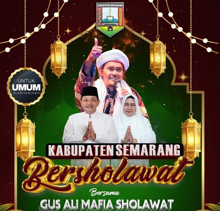 Pemerintah Kabupaten Semarang menggelar Semarang Bersholawat di RTH Klero, Tengaran, Sabtu (11/4/2026) pukul 20.00 WIB dalam rangka hari jadi ke-505. Kegiatan ini terbuka gratis bagi masyarakat sebagai bentuk doa bersama untuk keselamatan dan kemakmuran daerah melalui lantunan sholawat.