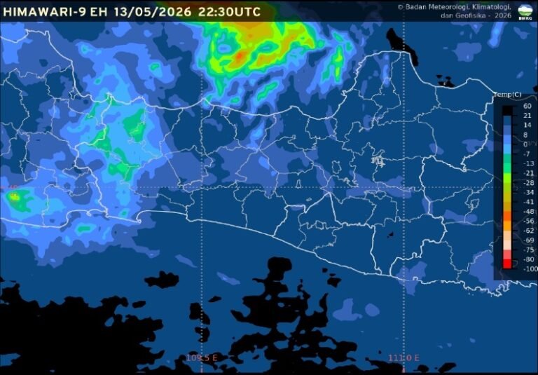 Badan Meteorologi, Klimatologi, dan Geofisika (BMKG) memprakirakan cuaca Semarang dan Jawa Tengah pada Kamis, 14 Mei 2026, didominasi kondisi cerah berawan hingga berawan. Potensi hujan ringan diperkirakan terjadi di wilayah Semarang bagian selatan serta kawasan pegunungan dan dataran tinggi pada sore hingga malam hari.