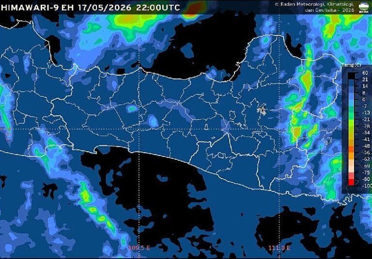 Badan Meteorologi, Klimatologi, dan Geofisika (BMKG) memprakirakan cuaca Semarang dan Jawa Tengah pada Senin, 18 Mei 2026, didominasi kondisi cerah berawan hingga berawan. Potensi hujan ringan hingga lebat disertai petir dan angin kencang diperkirakan terjadi di wilayah pegunungan dan dataran tinggi pada sore hingga malam hari.