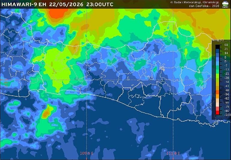 Cuaca di Semarang dan sejumlah wilayah Jawa Tengah pada Sabtu, 23 Mei 2026, diprakirakan didominasi kondisi cerah berawan hingga berawan sejak pagi dengan suhu udara berkisar 27–34 derajat Celsius dan kelembapan 60–90 persen. Badan Meteorologi, Klimatologi, dan Geofisika (BMKG) memperingatkan potensi hujan disertai petir dan angin kencang pada sore hingga malam di beberapa wilayah Jawa Tengah.
