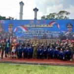 Kontingen Kota Salatiga meraih juara III lomba defile pada puncak HUT Satpol PP, Damkar, dan Satlinmas tingkat Provinsi Jawa Tengah di Surakarta, Selasa (12/5/2026). Prestasi itu diraih melalui latihan intensif dan kekompakan personel Satpol PP, Damkar, serta Satlinmas yang tampil disiplin dalam gelar pasukan tingkat provinsi.