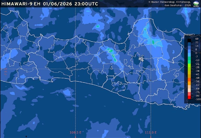 Badan Meteorologi, Klimatologi, dan Geofisika (BMKG) memprakirakan cuaca Semarang dan sebagian besar wilayah Jawa Tengah pada Selasa, 2 Juni 2026, didominasi kondisi cerah berawan sepanjang hari. Suhu udara di Semarang berkisar 25–34 derajat Celsius dengan kelembapan 50–85 persen, sementara hujan ringan berpotensi terjadi secara lokal di kawasan pegunungan dan dataran tinggi Jawa Tengah pada sore hingga awal malam.