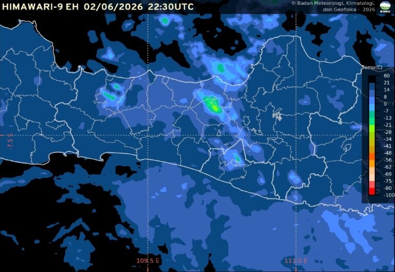 Badan Meteorologi, Klimatologi, dan Geofisika (BMKG) memprakirakan cuaca Semarang dan sebagian besar wilayah Jawa Tengah pada Rabu, 3 Juni 2026, didominasi kondisi cerah berawan hingga berawan. Suhu udara di Semarang berkisar 25–34 derajat Celsius dengan kelembapan 50–85 persen, sementara hujan ringan hingga sedang berpotensi terjadi di kawasan pegunungan dan dataran tinggi dengan tinggi gelombang selatan Jawa Tengah mencapai 4 meter.