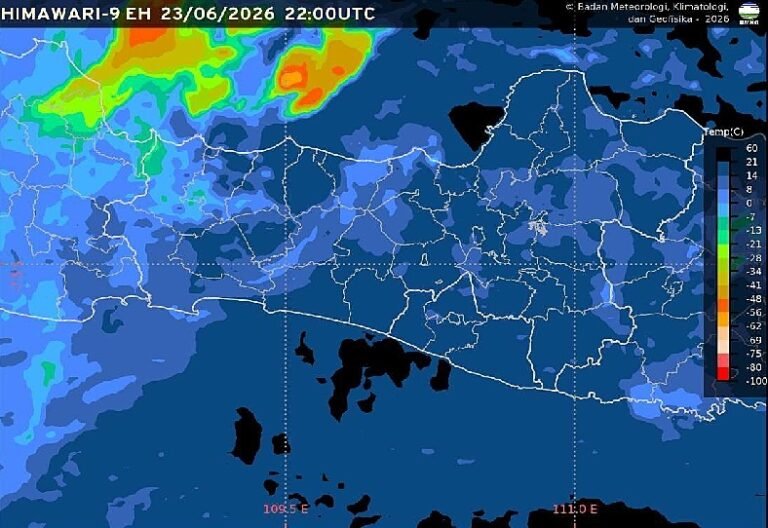 Badan Meteorologi, Klimatologi, dan Geofisika (BMKG) memprakirakan cuaca Semarang dan sebagian besar wilayah Jawa Tengah pada Rabu, 24 Juni 2026, didominasi kondisi cerah berawan hingga berawan. Hujan ringan hingga sedang berpotensi terjadi secara tidak merata pada sore hingga awal malam di kawasan pegunungan dan dataran tinggi akibat kondisi atmosfer yang mendukung pertumbuhan awan hujan.