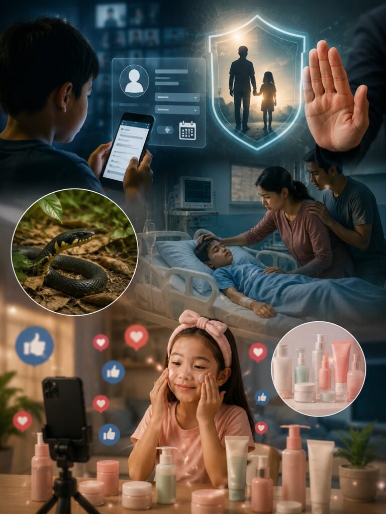 Anak Palsukan Usia di Medsos, Gigitan Ular Weling dan Tren Skincare Jadi Sorotan