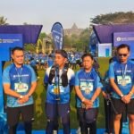 Sebanyak 4.000 pelari mengikuti Rupiah Borobudur Playon 2026 di kawasan Candi Borobudur, Kabupaten Magelang, Minggu (5/7/2026). Bank Indonesia Jawa Tengah bersama pemerintah daerah menggelar lomba 5K dan 10K untuk menggerakkan sport tourism, UMKM, edukasi rupiah, serta pengendalian inflasi, sekaligus menyalurkan lebih dari Rp600 juta dana pendaftaran bagi pengelolaan sampah di 10 desa sekitar Borobudur.