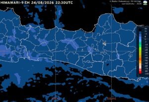 BMKG Stasiun Meteorologi Jenderal Ahmad Yani memprakirakan cuaca Semarang dan Jawa Tengah pada Selasa, 25 Agustus 2026, didominasi cerah hingga berawan. Observasi pukul 05.30 WIB mencatat suhu Semarang 24,2°C, kelembapan 85%, dan angin timur 4 km/jam. Kondisi berpotensi berubah menjadi berawan pada sore hingga awal malam.