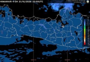 BMKG memprakirakan cuaca Semarang pada Kamis, 22 Oktober 2026, pukul 07.00–19.00 WIB, cerah berawan pada pagi hingga siang hari, kemudian berawan pada sore hingga awal malam. Angin bertiup dari timur hingga selatan dengan kecepatan 10–30 km/jam, suhu udara 27–35 derajat Celsius, dan kelembapan 40–75 persen.